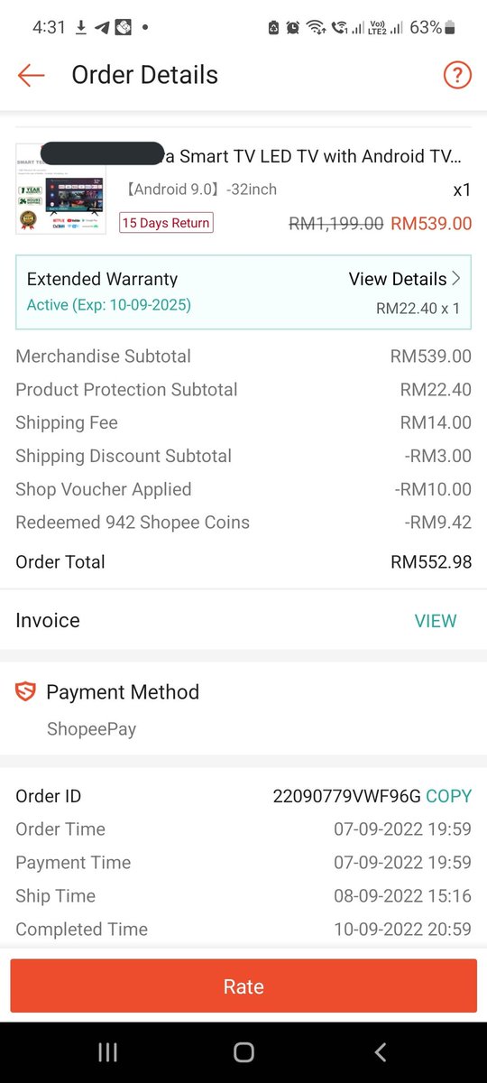 NysaKim's tweet photo. Awal bulan haritu Aku ada beli SMART TV 32" harga RM550 kat @ShopeeMY. Aku open thread nak share review.

Mmg aku cari yang murah sbb dah pernah beli tv 52" tapi rosak. So malas nak spent lebih sbb takut rosak lagi. Mula2 plan nak beli digital tv je habuan mak aku tgok berita tp- https://t.co/Y74YrfUR3F