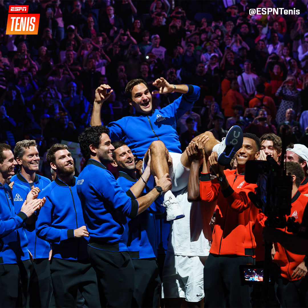 ESPNtenis's tweet photo. [¿LO SABÍAS?] 🤔 No hay nadie, pero nadie más grande que #RogerFederer.

#HastaSiempreRoger https://t.co/IT9PM1FaxD
