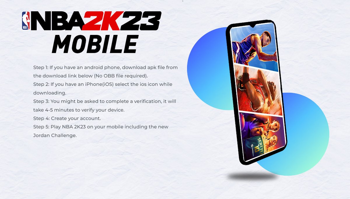 NBA2k23Mobile's tweet photo. Steps to download NBA 2K23 Mobile.
#NBA2K #NBA2k23mobile #NBA2k23 https://t.co/Ces94AdQns