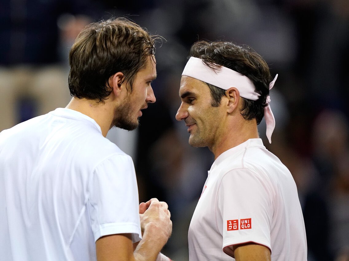 DaniilMedwed's tweet photo. Tough to imagine tennis without this legend. What an amazing career!  When you really look into the stats, the numbers, the titles….it’s like accomplishing the impossible. Good luck with your next chapter Roger. https://t.co/q9K6zkmeDV