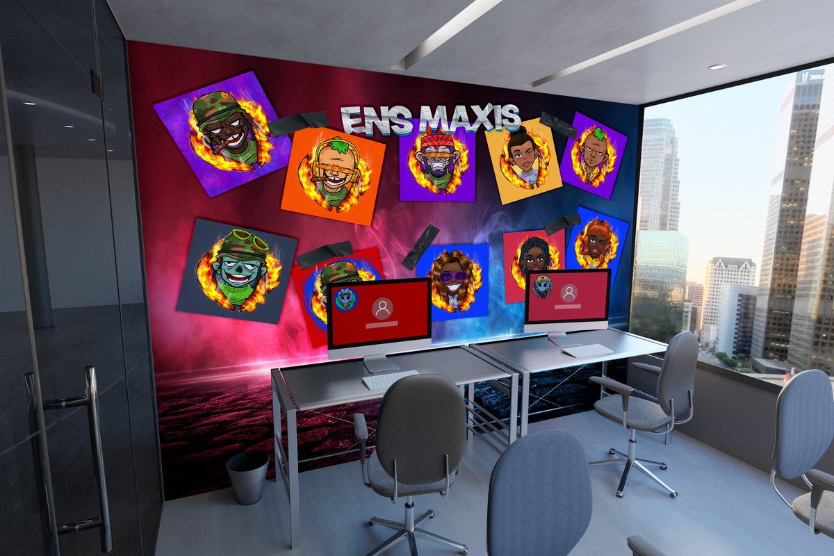 CryptoRotuman's tweet photo. Thinking of Wallpaper Ideas for the kids study!! These Maxis Art are just Incredible!!! Inspired by @ENSMaxisNFT @ensdomains #ens #ensmaxis #inspiredart #maxisflames #wallpaper #study https://t.co/4vY0Lmc0jw