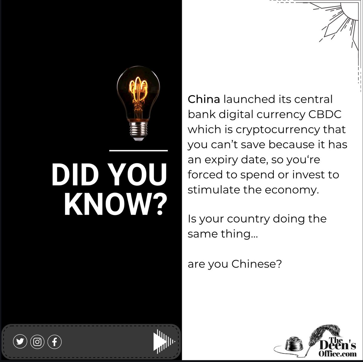 TheDeensOffice's tweet photo. Lets all not pretend we didnt see this coming out of #China  #Cryptocurency #cryptocurrency https://t.co/ILi6zbcMS4