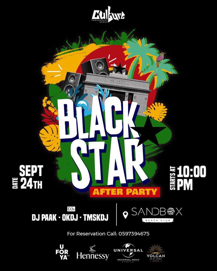 TMSKDJ's tweet photo. Tonight 🎭

@SandboxGH x @CMGCurations 
@GlblCtznAfrica Black Star Afterparty https://t.co/RLpQXqwhSR
