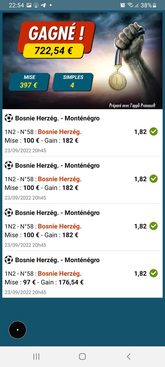 LedouxJimmy2's tweet photo. Bonjour à tous et à toutes j'espère que vous avez encaisser la famaxx🤑
2eme montante qui pase cette semaine là foliee🔥
1er pallier Kazakhstan à 2.15
2er pallier pays bas 1.85
3er pallier bosnie 1.85
Si vous voulez le prono et pallier 1🚀
Un maximum de ♻️ et de 💞 
Jimsprono⚽️⚽️ https://t.co/nhNLCE2Mho