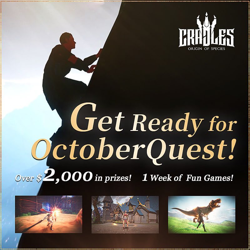 cradlesio's tweet photo. Get ready for OctoberQuest! 🦖🤠

1 whole week of FUN games! 
(Oct 3-Oct 10) 🕹️🎯
2000 USDT in prizes &amp; MORE!! 💰💥🚀

Games open on October 3, 1 PM UTC at  https://t.co/WOkvbWNI5a

Watch out for clues on our Discord and Twitter before Oct.3 to help you with your quest.😉 https://t.co/hYmXXOChMG