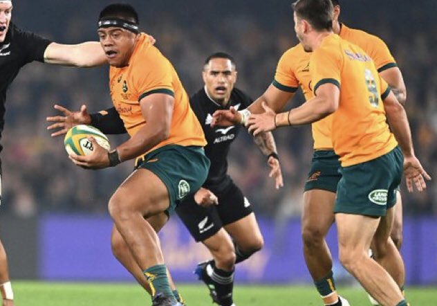 SeamanKarl's tweet photo. Best penalty for gesticulating I’ve seen in rugby #NZLvAUS #Wallabies #BledisloeCup #AllBlacks https://t.co/ZcqKDk37nA