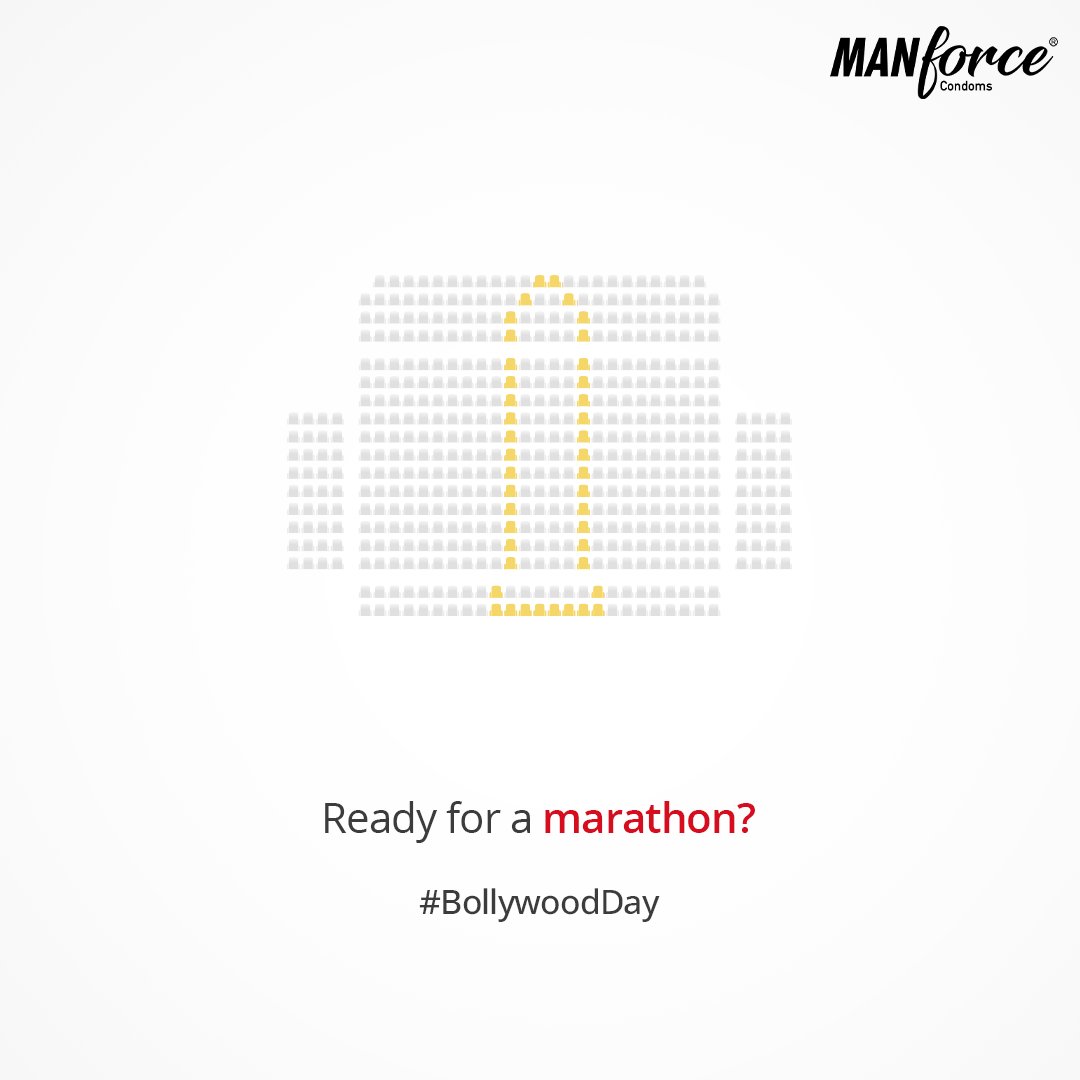 ManforceIndia's tweet photo. Suggest a movie title for your sex life.
#BollywoodDay #IndianCinema #Romance #Marathon #Bollywood #Cinema #Love #Sex #Pleasure #Moments #Fun #Dance #Music #Overtime #MakeLoveOvertime #ManforceCondoms #NeverEndingLove https://t.co/2ytLK7ovbC