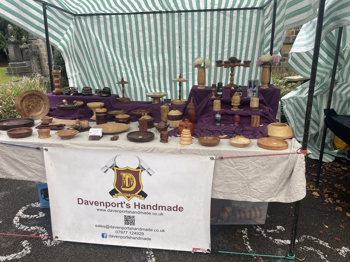 Good morning #ukgiftam #UKGiftHour we are all set up ready for the day at the @FarsleyMarket if you’re at the market today please come and say hello. #shopindie
