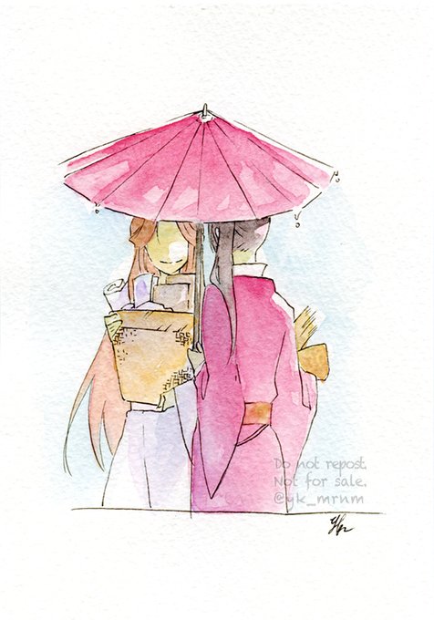「複数の女性 相合傘」のTwitter画像/イラスト(新着)｜2ページ目