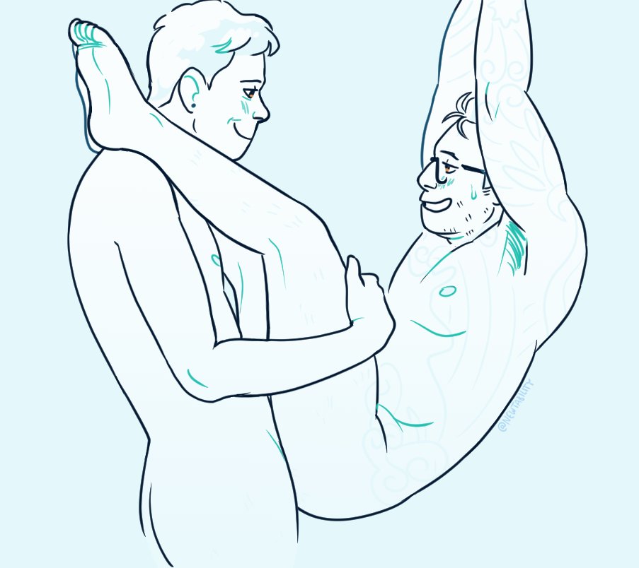 Newtability's tweet photo. oh theyre sooo in love (said while drawing them participating in suspension bondage) https://t.co/zPJpCS9rVE