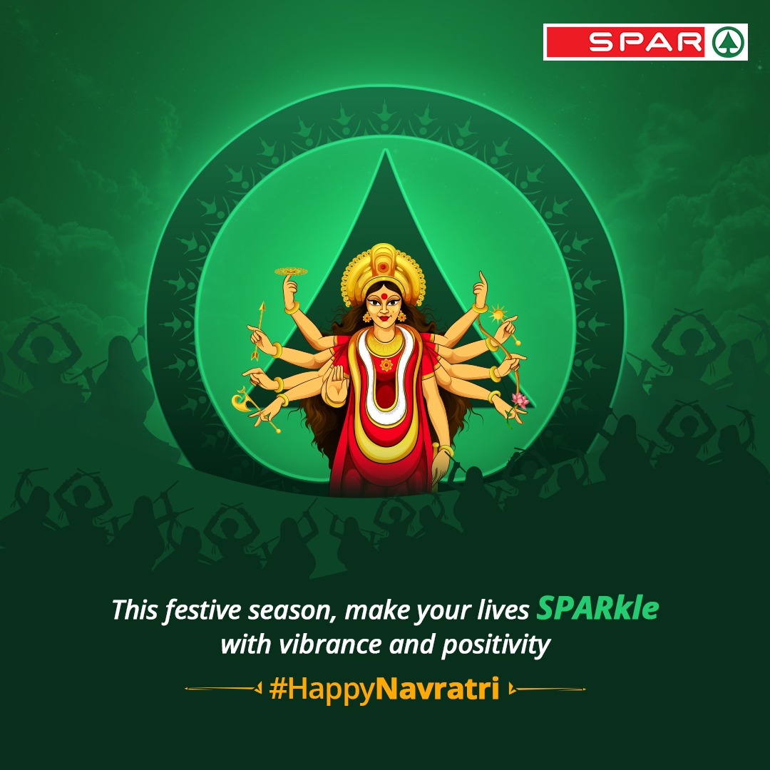 SparIndiaHyper's tweet photo. May your homes be illuminated with the blessings of Maa Durga and your lives be enriched with success, joy, and peace. 🌼
Happy Navratri, from the SPAR family to yours. 🎇
#HappyNavratri #Navratri #Festivities #Celebrations #SPAR #SPARRetail https://t.co/ESQ5fbpPva