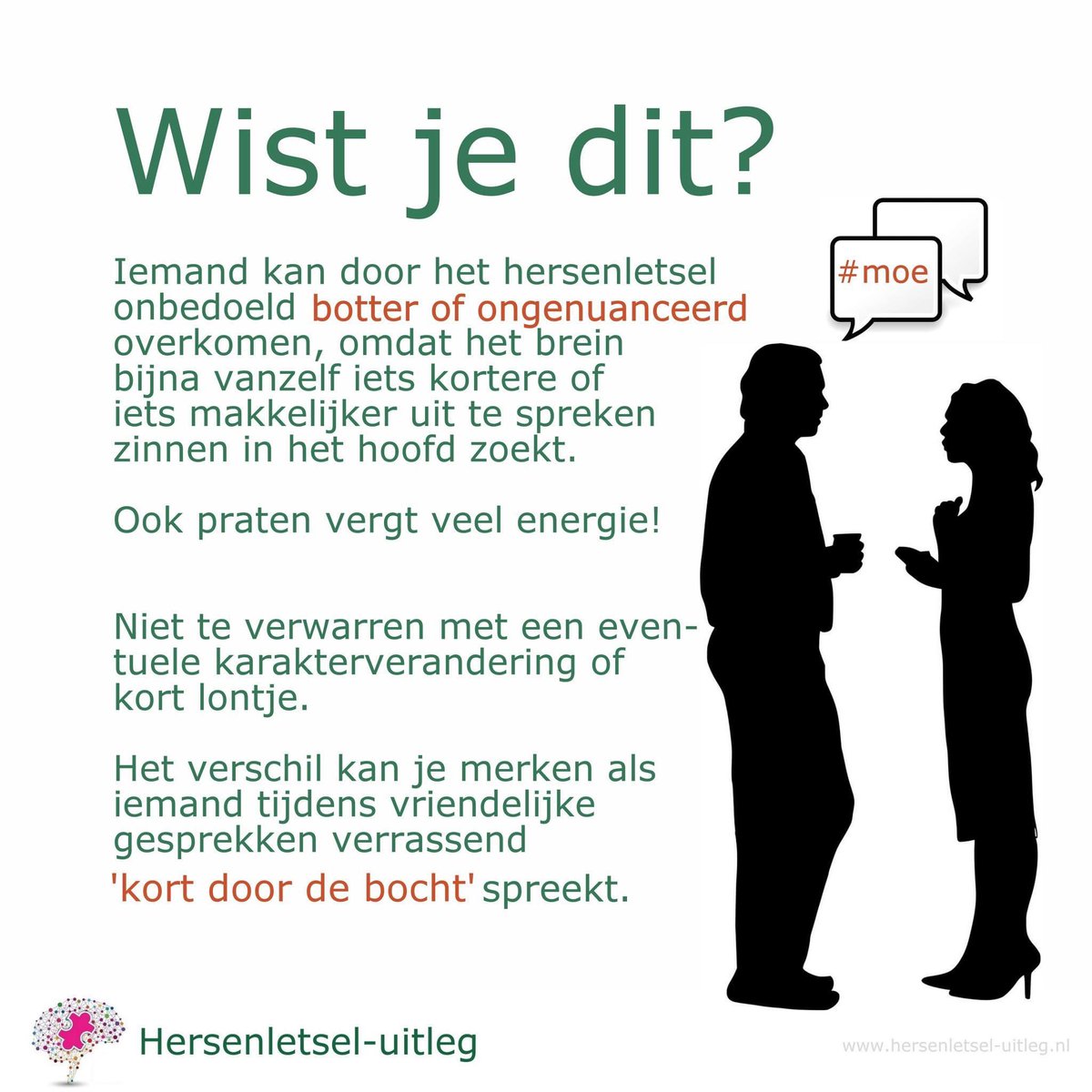 NAH_uitleg's tweet photo. Hersenletsel zonder uitleg is één puzzel! 

#geenkarakterverandering #moe #neurofatigue #woordvindingsproblemen #kortdoordebocht #brainfog #hersenmist. #hersenletseluitleg #beetjebegrip #hersenletsel https://t.co/xfTt1npB53
