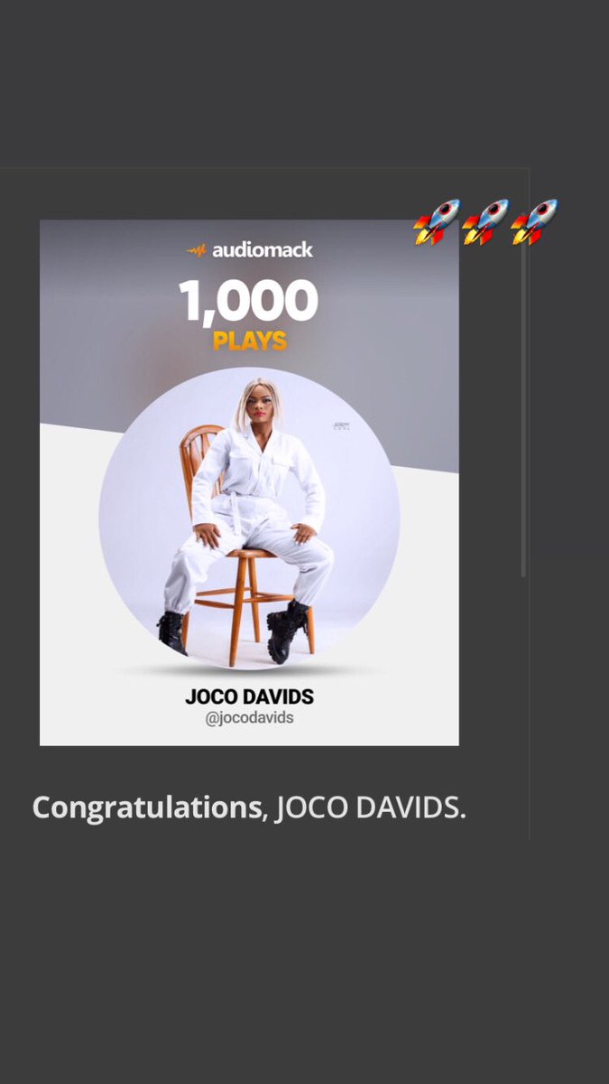 JocoDavids1's tweet photo. Hey Forever Geng, We just hit Another Milestone on Audiomack Go listen to this  JOCO DAVIDS on Audiomack
 
👉🏾https://t.co/qL35qs4ZKh

#Forevergeng Audiomack #JocoDavids #NewMusicFriday #Freshmusic #MusicLover #MusicLife #trending

Wavey🚀🚀🚀

https://t.co/qL35qs4ZKh https://t.co/c0gYPB43PH