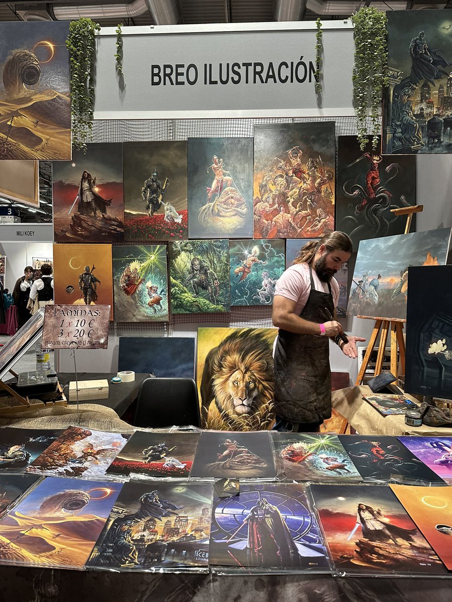Rikkura's tweet photo. Algo poco visto ya y que te vaa enamorar, óleo sobre lienzo de @BreoganAlvarez 😱😱😍stand 154 https://t.co/uxisVPKuWS