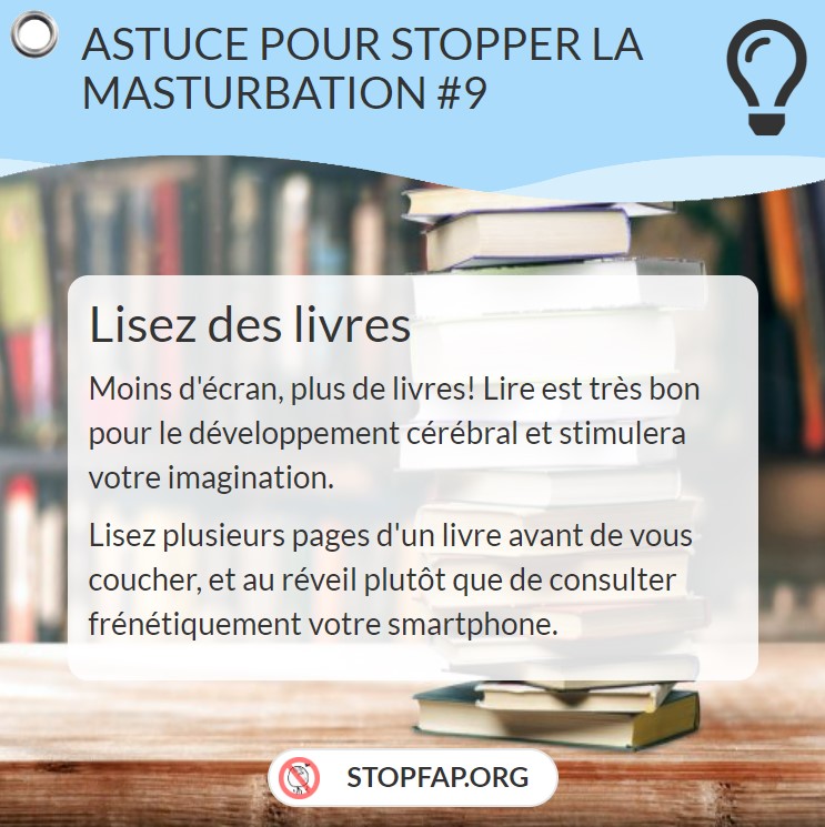 StopFap's tweet photo. 💡Lire est un remède redoutable pour neutraliser le petit monstre pornophage qui sommeil en vous.
➡️ Lire la fiche complète sur https://t.co/BPrRqU9LAU 

#nofap #stopfap #abstinence #noporn #nofapchallenge #redpill #pornaddiction #nofapfrance #stopmasturbation #pmo #lecture https://t.co/ha6GXDT9g5
