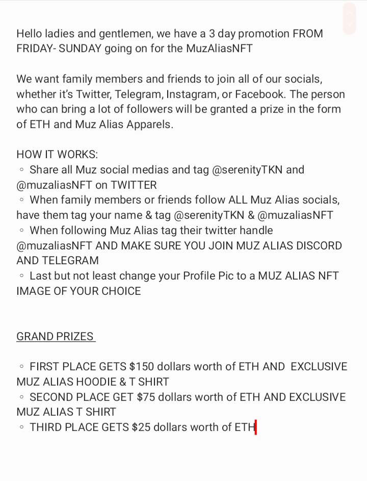 In simple invite you will win prize "WOW"