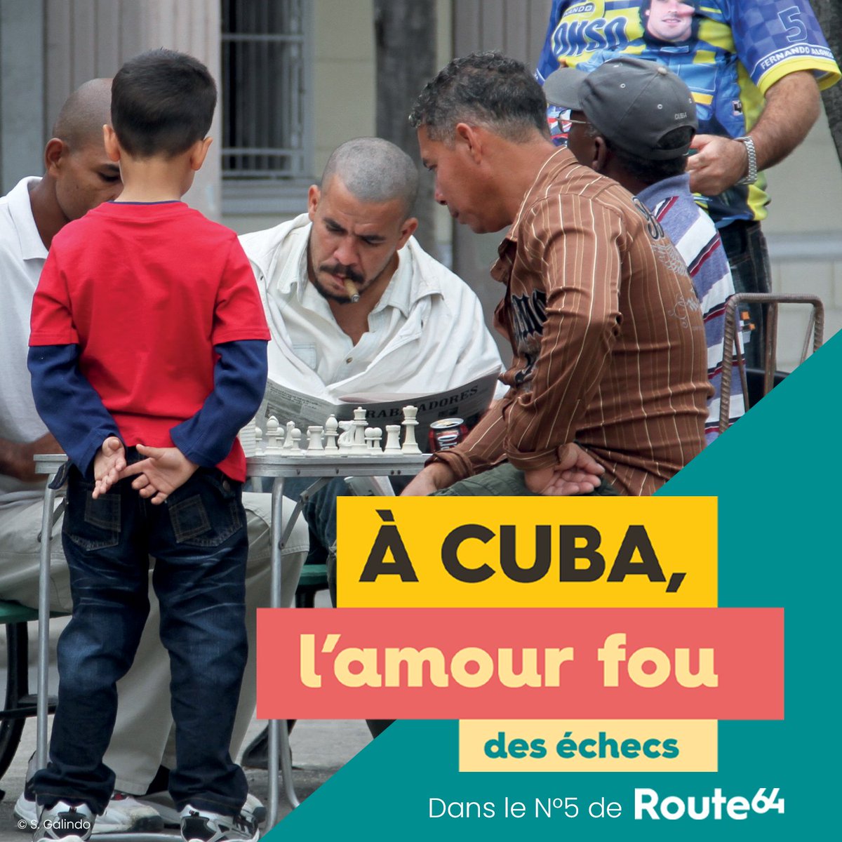 Route64lemag's tweet photo. 🏝️ À Cuba, les #échecs sont plus qu'un sport. Ils sont une véritable tradition !

Dans son N°5, Route 64 vous emmène en voyage au pays de Capablanca pour un reportage riche en surprises ⏩ https://t.co/ZEDVDMnDzh https://t.co/BEmcMvrQkv