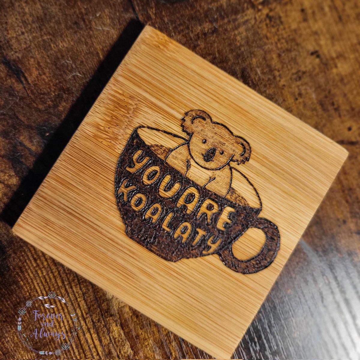 f0reveralways29's tweet photo. You are koalaty 🥰😍

The perfect gift for your tea drinking bestie 😍 

You are koalaty coaster hand burnt £7
https://t.co/pBOjKO8FbP

#ukgifthour #ukgiftam #shopearly #bestie #tea #teapuns #goodmorning #mhhsbd https://t.co/F40Mz76Ayf