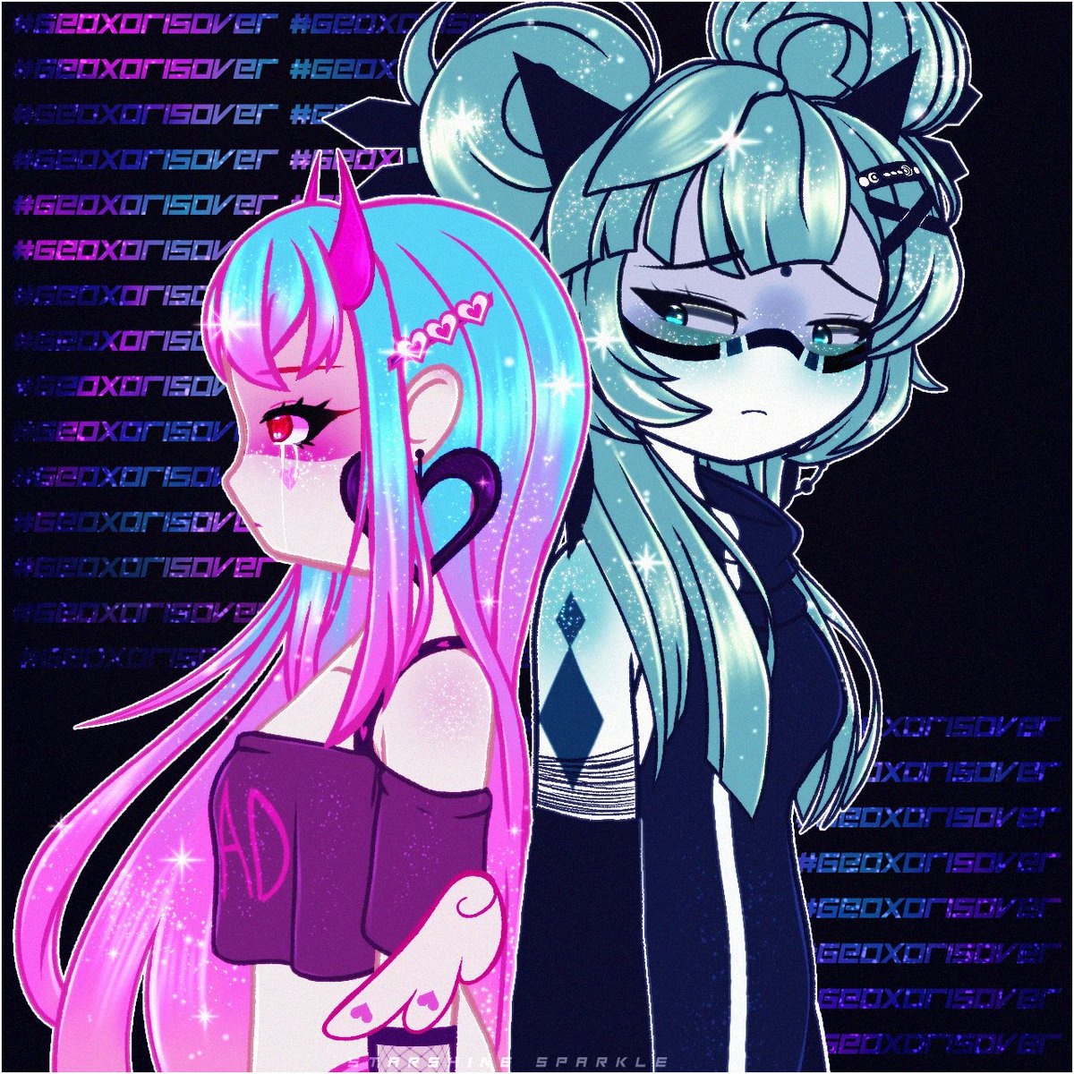 EnglYuiiil's tweet photo. Fanart for @Mekaiime and @ariimaw 
Not a gift for Ge*x0r.

Art by Starshine Sparkle
[She doesn't have Twitter or IG. So, she requested me to post it here]

Also, I'm so sorry about what happened. Hope guys are okay!

#GeoxorIsOver https://t.co/8Flfiz7qHz