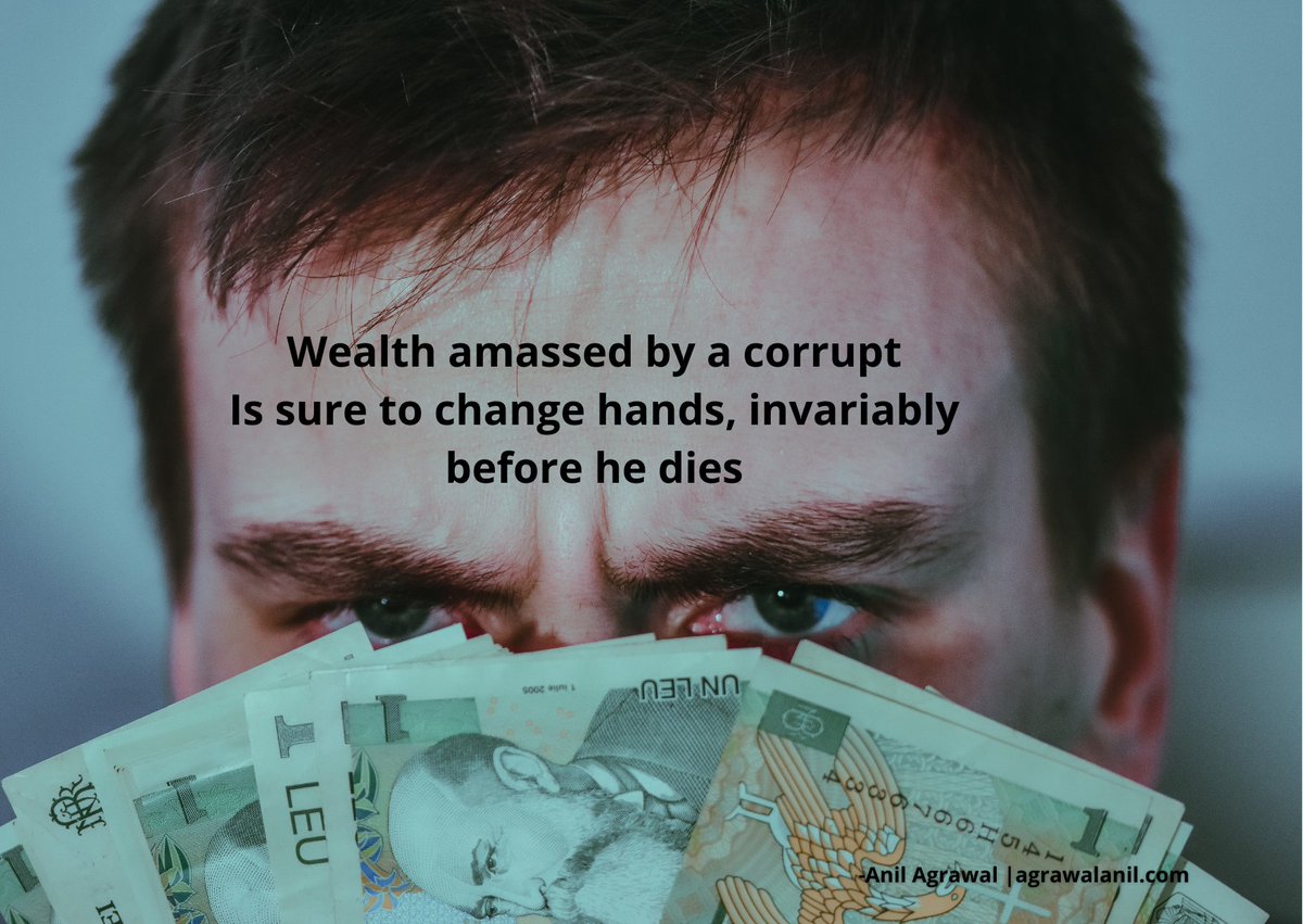 anil_agrawal0's tweet photo. #Wealth #amassed by a #corrupt
Is #sure to #change #hands, #invariably before he #dies https://t.co/R5U7gZTuKa