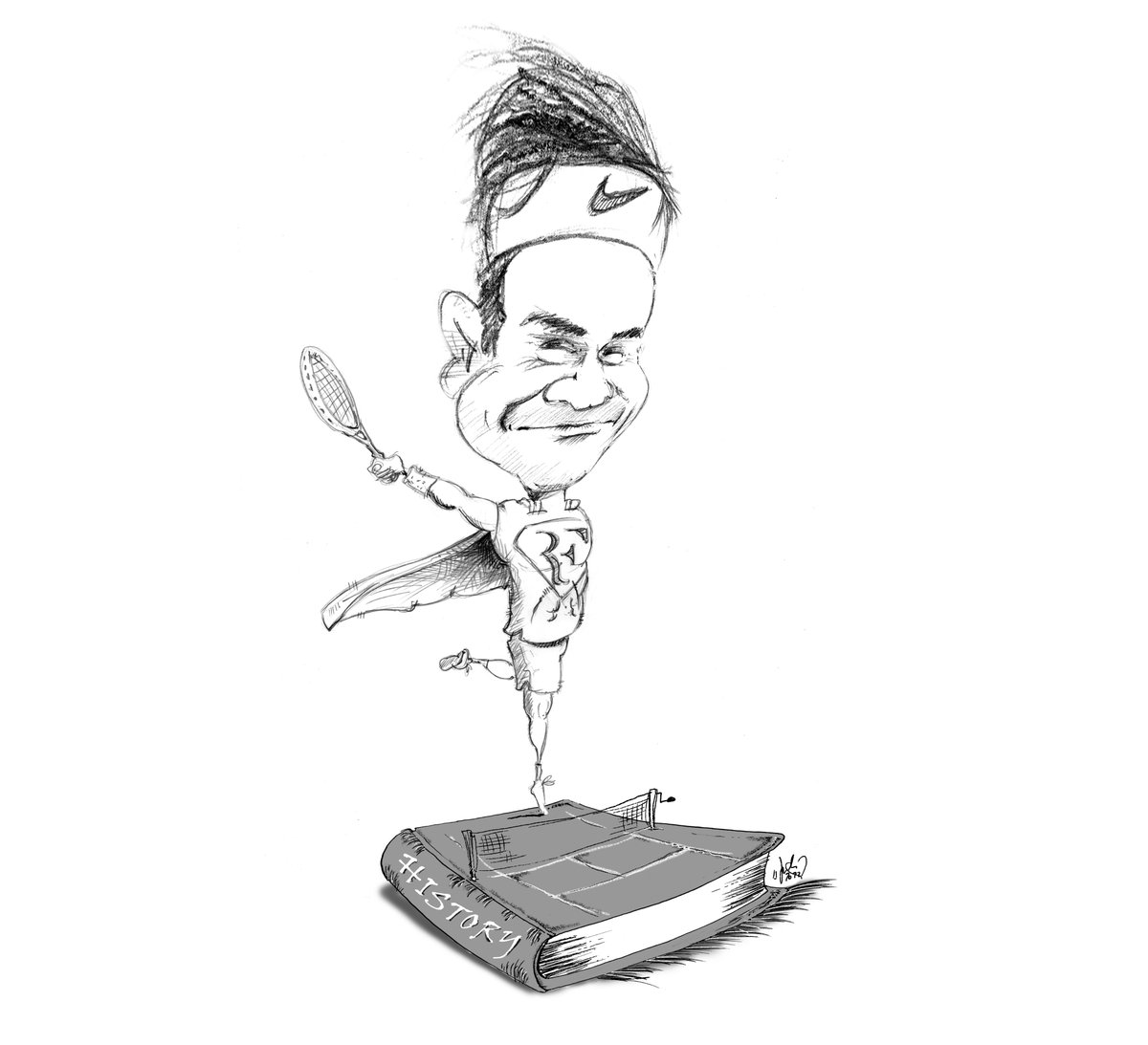 Anhopi's tweet photo. Last dance, thank you @rogerfederer @LaverCup @Wimbledon @usopen @AustralianOpen @rolandgarros #RogerFederer #legend #icon #GrandSlam #tenis #history #myway #szalaicartoon https://t.co/wrHDemnvBY