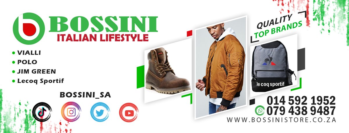BOSSINISA's tweet photo. BOSSINI SA is a Trendy Clothing Store that Provides Fashion Branded Clothing, Footwear, and Accessories for Fashion Orientated Individuals. The Business Opened its doors in 1980 and Caters to the Young &amp; Old Men at Heart.

https://t.co/RkYN7z6FoN https://t.co/IQRvj94IzE