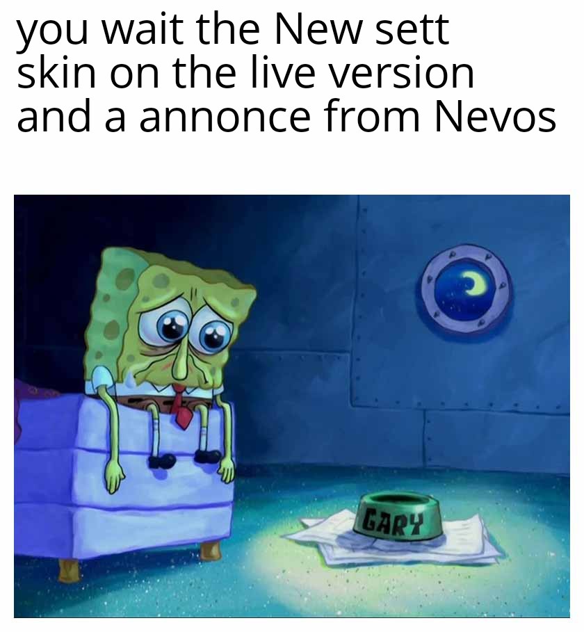 10440Matt's tweet photo. My life is empty now ☹️😢 #nevos #esport #sett #spiritblossom #lol #meme #monpereestallerchercherlelait https://t.co/4wfjdFJt3m