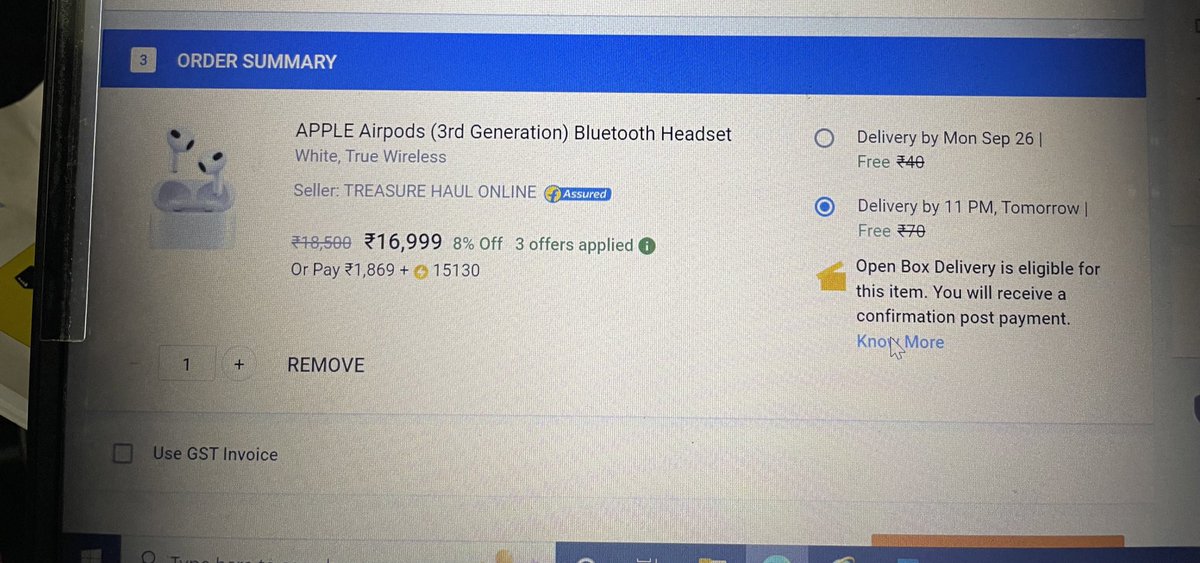 Manmohan27788's tweet image. @Flipkart Your delivery Partners are refusing for Open Box delivery for eligible items and taking back the product without doing the delivery. tracking id FMPP1344653748. Seems u don’t have shared all info with ur team. @WallmartWalmart @_Kalyan_K