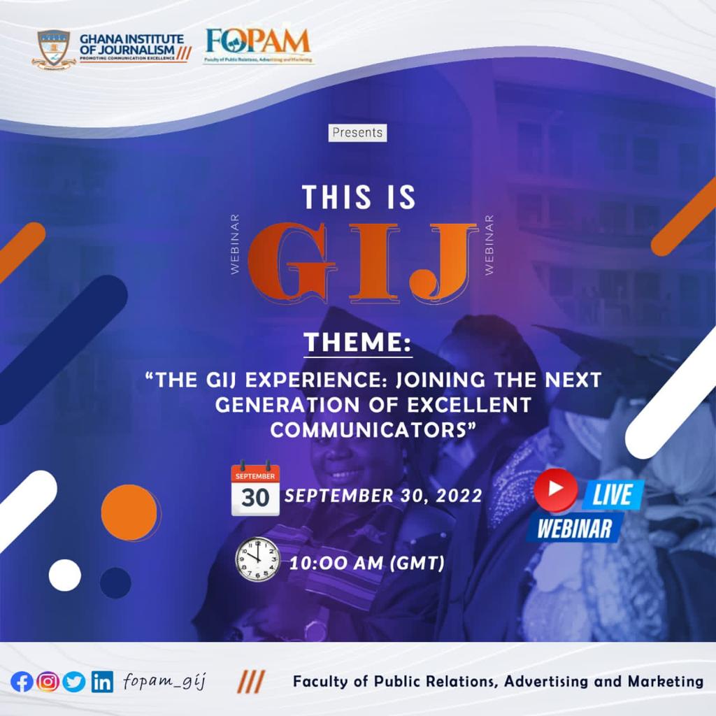 AbhrantepaJ's tweet photo. Join us as we drive you through all you need to know about  Ghana Institute of Journalism
 The best communication Institute. https://t.co/XTJgBatKr4