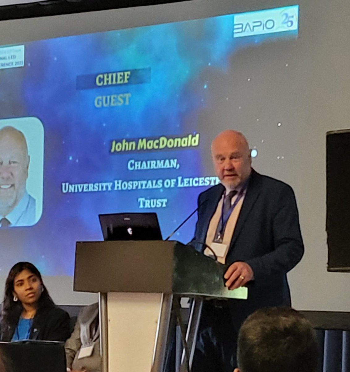 BAPIO (@bapiouk) on Twitter photo <a href="/Leic_hospital/">Leicester's Hospitals</a> Chairman Mr John MacDonald addressing the <a href="/BapioSAS_LED/">BAPIO SAS & LED forum</a> conference <a href="/Leic_hospital/">Leicester's Hospitals</a> Chairman Mr John MacDonald addressing the <a href="/BapioSAS_LED/">BAPIO SAS & LED forum</a> conference