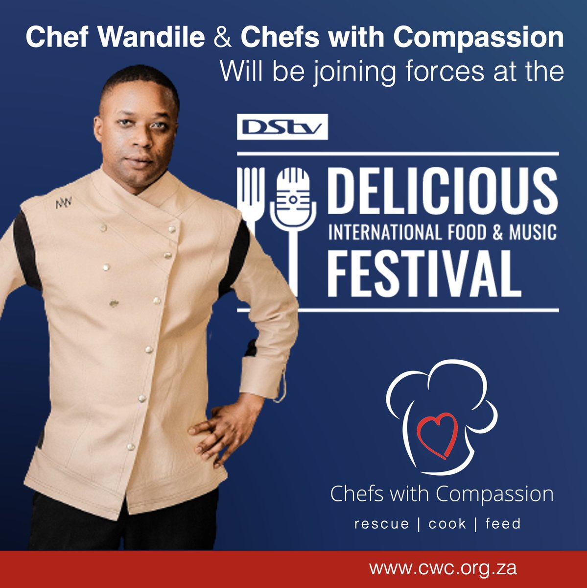 chefs_with's tweet photo. If you've got tickets to the @DeliciousFestSA today, you've also got the chance to meet Chef @chef_wandile, signing plates for a donation of R50 from 13h00 to 14h00.
#DStvDeliciousFestival #FoodAndMusicFestival #HeritageWeekend #FoodiesOfSA #ChefsWithCompassion #HeritageDay2022 https://t.co/Lz7krDrs6k