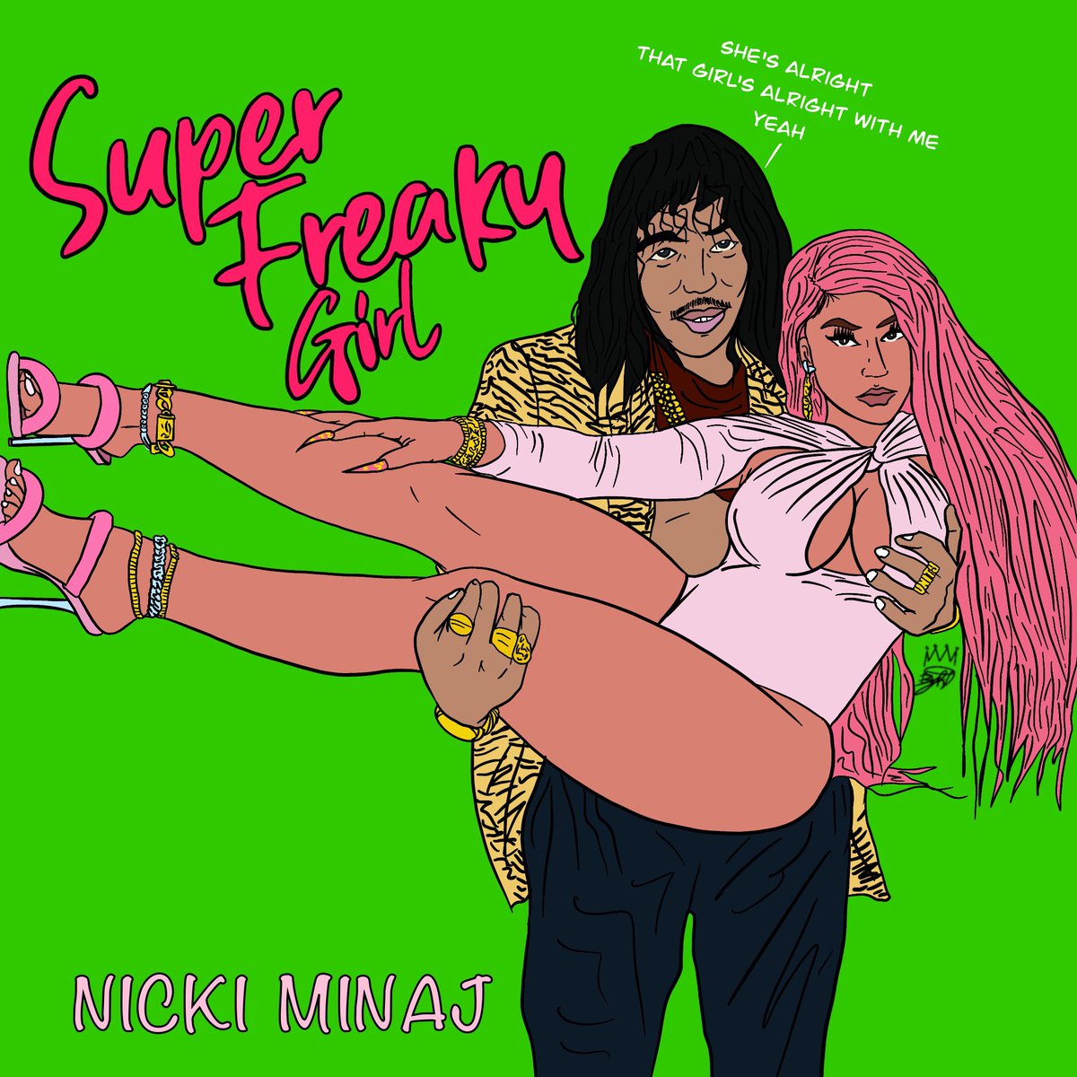OfficialByrd's tweet photo. #newdigitalart #fanart #coverart #superfreakygirl #rickjames @NICKIMINAJ artwork 🎨 by 13fivedigitalart https://t.co/htfKhdCVQj