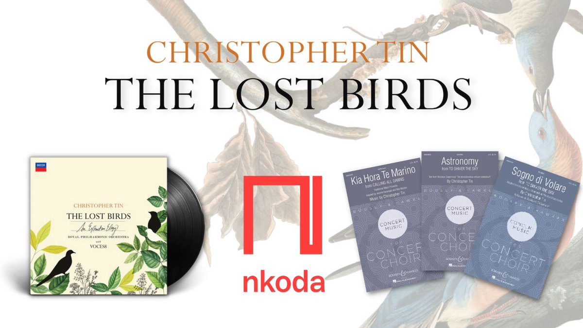Boosey's tweet photo. Giveaway time! We're teaming up w/ @nkoda + @christophertin ahead of the release of Tin's latest album. 1 lucky fan will win:
⭐Signed Lost Birds Vinyl
⭐6-month nkoda subscription
⭐Tin score bundle
To enter tag a friend + comment below your fav bird!
Winner announced on 29 Sep. https://t.co/FUWuGKWJ89