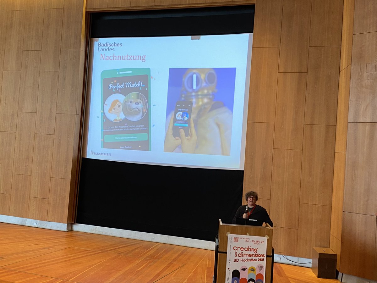 Silke Krohn (@silkekrohn) on Twitter photo <a href="/ChrisMLindner/">Christiane Lindner</a> @BLM_Karlsruhe regt beim <a href="/nfdi4culture/">@nfdi4culture@nfdi.social</a> #3DHackathon zum weiteren Nachnutzen von #Ping, der Museumsapp, die im Rahmen von <a href="/museum4punkt0/">museum4punkt0</a>, entstand, an! <a href="/ChrisMLindner/">Christiane Lindner</a> @BLM_Karlsruhe regt beim <a href="/nfdi4culture/">@nfdi4culture@nfdi.social</a> #3DHackathon zum weiteren Nachnutzen von #Ping, der Museumsapp, die im Rahmen von <a href="/museum4punkt0/">museum4punkt0</a>, entstand, an!