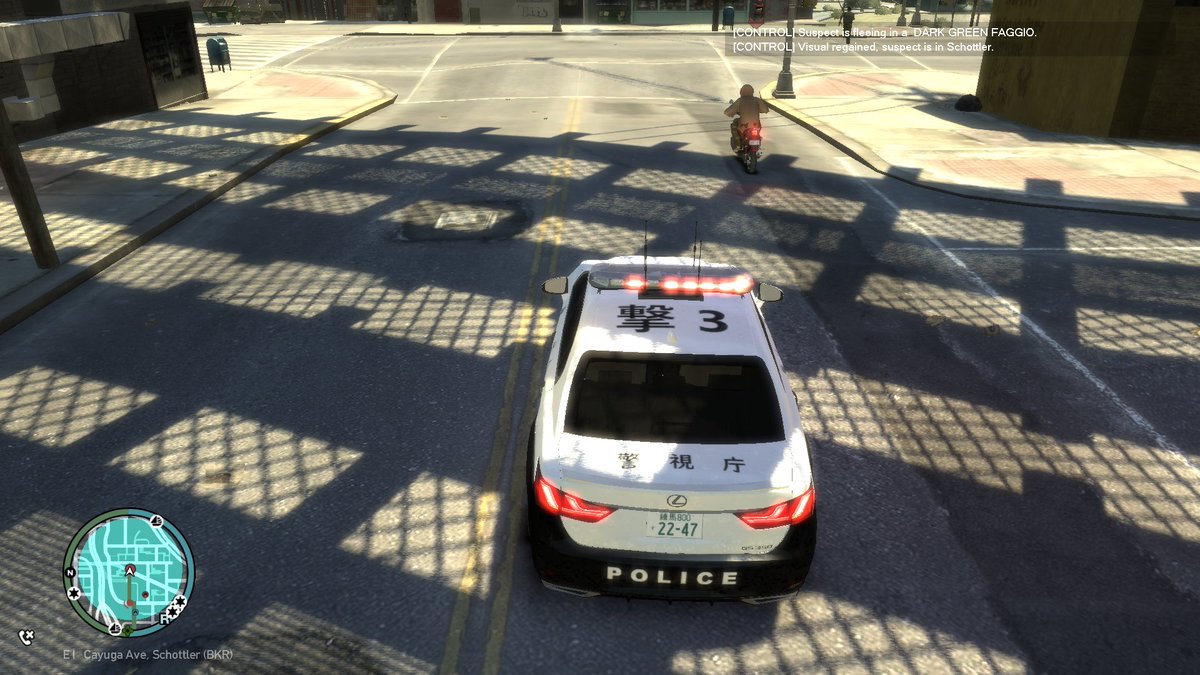WAKAME_WPP's tweet photo. あ、そうそう、LCPDFRとELS導入に成功しました。
テールライトやヘッドライトが点滅しないようにするmodとかあるのかな?
(何気に警視庁スキンは初めて作った)
#LCPDFR #gta4 https://t.co/l829fer5ck