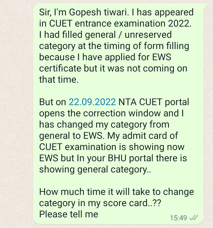 gopeshtiwari_'s tweet photo. Sir please see our problems and please give some solutions about that...

@mamidala90 @ManashPG #CUETUGResult2022 #cuet https://t.co/gjswHu3rUR
