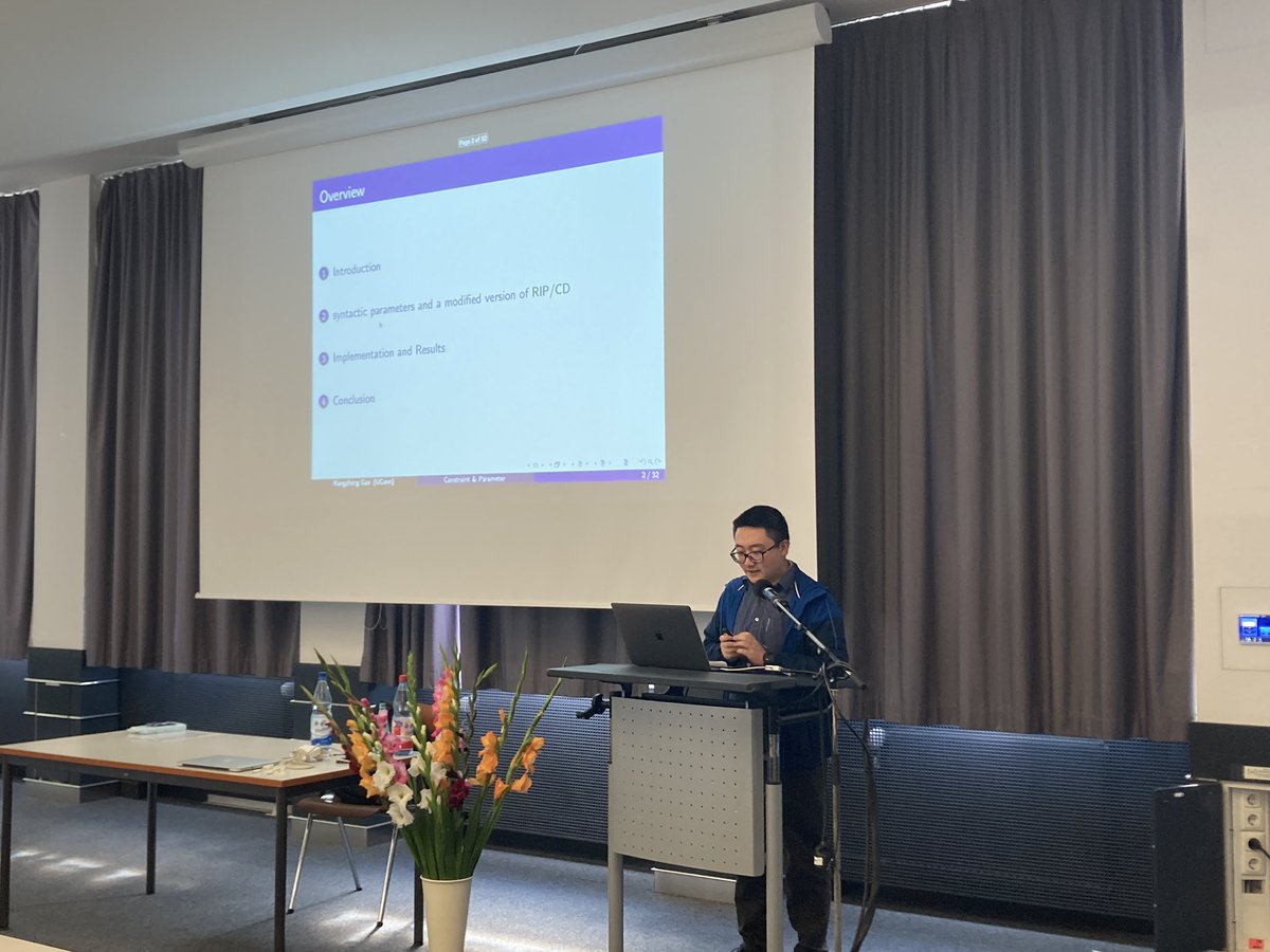 Kangzheng Gao (IG 411) and Miguel Meira &amp; Elaine Grolla (IG 311) are currently presenting for our last parallel session of #gala15ffm