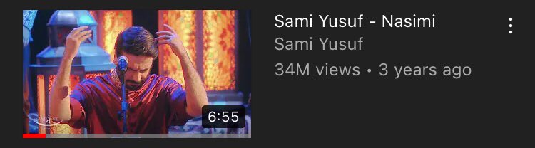 JudyConda's tweet photo. #NasimiVideo REACHED 34 MILLION VIEWS on YOUTUBE TODAY! Congratulations on your new milestone @SamiYusuf &amp; God bless 

(https://t.co/nnNmjkOLII) 

#Nasimi #nəsimi https://t.co/AHV7OsINIe