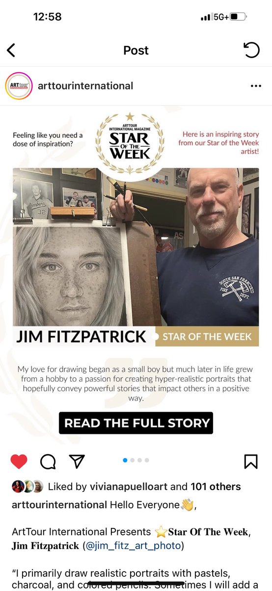JimFitzartphoto's tweet image. Jim’s featured in ArtTour International’s Star of the Week! 
arttourinternational.com/jim-fitzpatric… @AlanGrimandi @ArtTourInternational #create4peace #atimtop60masters #JimFitzpatrick #art #create #hyperrealisticart #charcoal #realisticdrawing #rollerderby #sanfranciscobaybombers #portraitrart