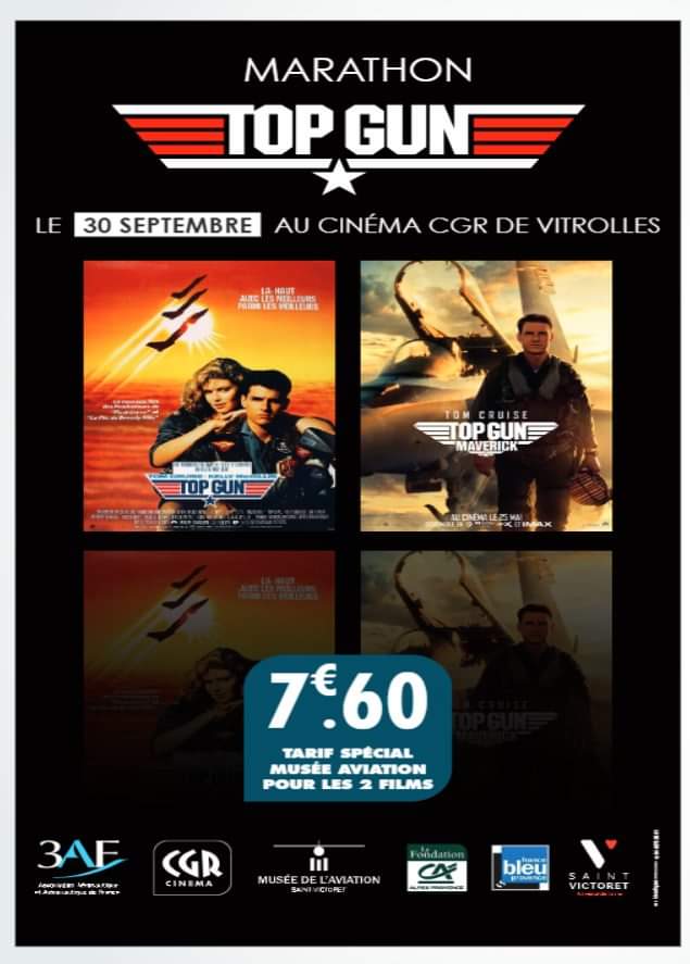 museeaviation's tweet photo. ✈️ Profitez de cette offre..!!!!
#TopGunMaverick #cgrvitrolles #Cinema #3af #muséeaviationsv #aeronautique #aviondechasse #avion. https://t.co/5IGsM7g4ek