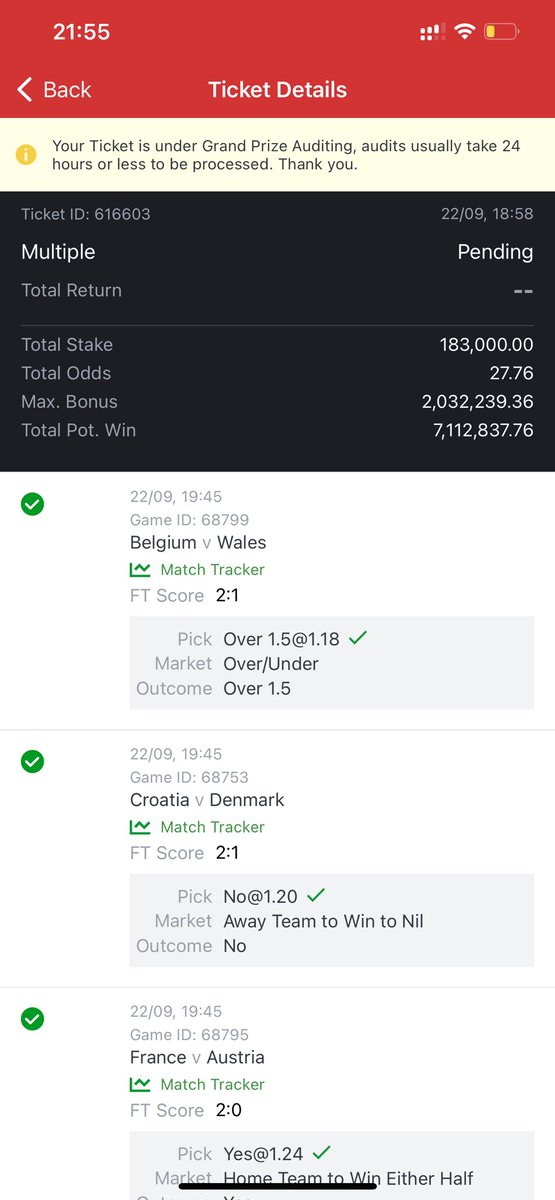 mrbayoa1's tweet photo. A normal win for me, that’s why I don’t post. Other guys lose 10 tickets, Replies: We go again. Mr Bayo lose 2 ticket, Reps: He lose too much lol, m!mu. I’m a winner, my record is there to see,no need to shout. Form is temporary, class is permanent. To the big boys supporting ❤️ https://t.co/zcmOibOISD