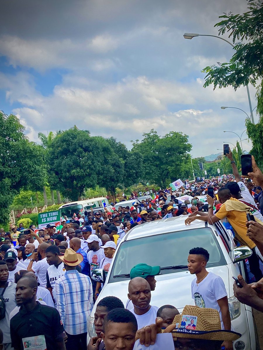 Abuja People are outside for Peter Obi., the next president of Nigeria