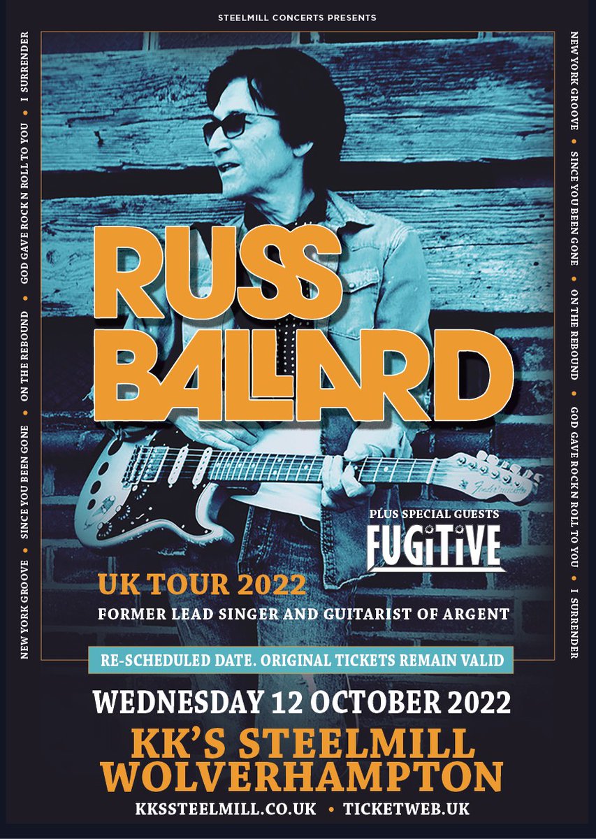 fugitiverock's tweet photo. Just over 2 weeks until this happens... It'll be good to be there at @kks_steelmill on Weds 12th October with Russ Ballard - Tickets available here: 
https://t.co/LiX9IFiUIN
#BritishRock #musicislife #wolverhampton @WhatsOnWolves @BBCRadio2 https://t.co/5A4DE5q4va
