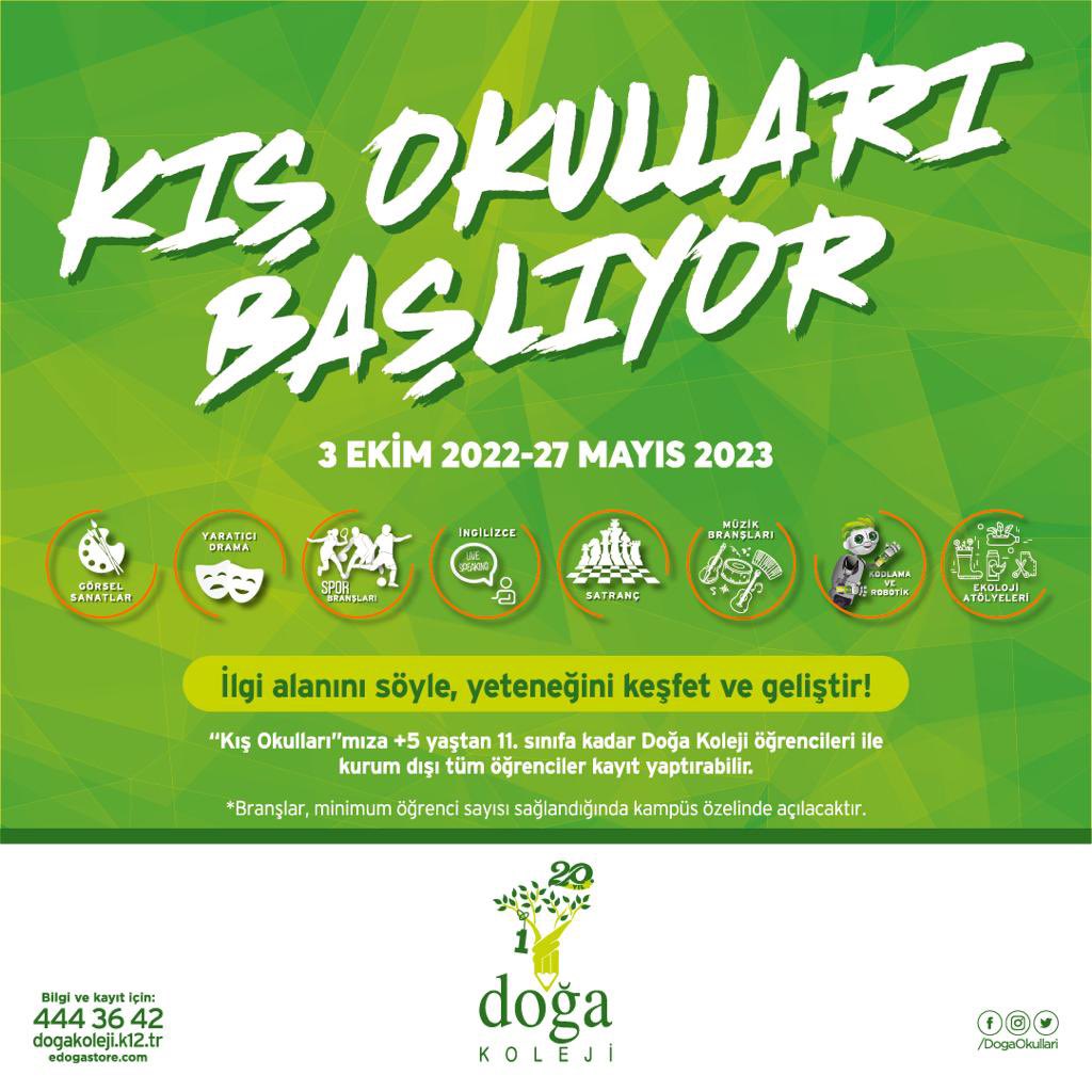 📢  📢 DOĞAMIZDA KIŞ OKULLARI BAŞLIYOR. 📢 📢 <a href="/DogaOkullari/">Doğa Koleji</a> <a href="/EnisEryaman/">Enis Eryaman</a> <a href="/suleymancalis33/">Süleyman Çalış</a> <a href="/hande_kilic_/">Hande Kılıç</a> <a href="/enversahin82/">Enver Şahin</a> <a href="/OkanIslakk/">Okan Islak</a>