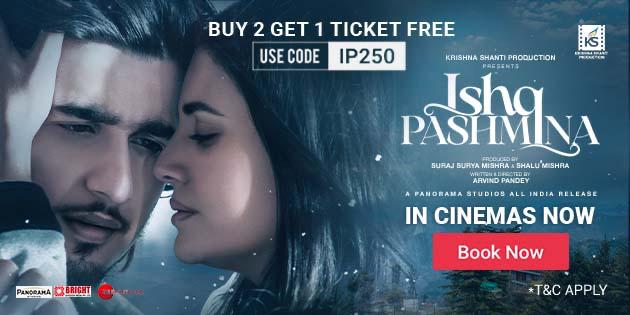 KrishnaShantiP1's tweet photo. Book your tickets from @bookmyshow for the movie #ishqpashmina
With a grand offer of #buy2get1free

#hindimovie #ishqpashmina #bhavin_333 #maltichahar #bollywood #romanticmovie #lovestory #Twitter #bookmyshow #buy2get1free https://t.co/YLBCF11GDb