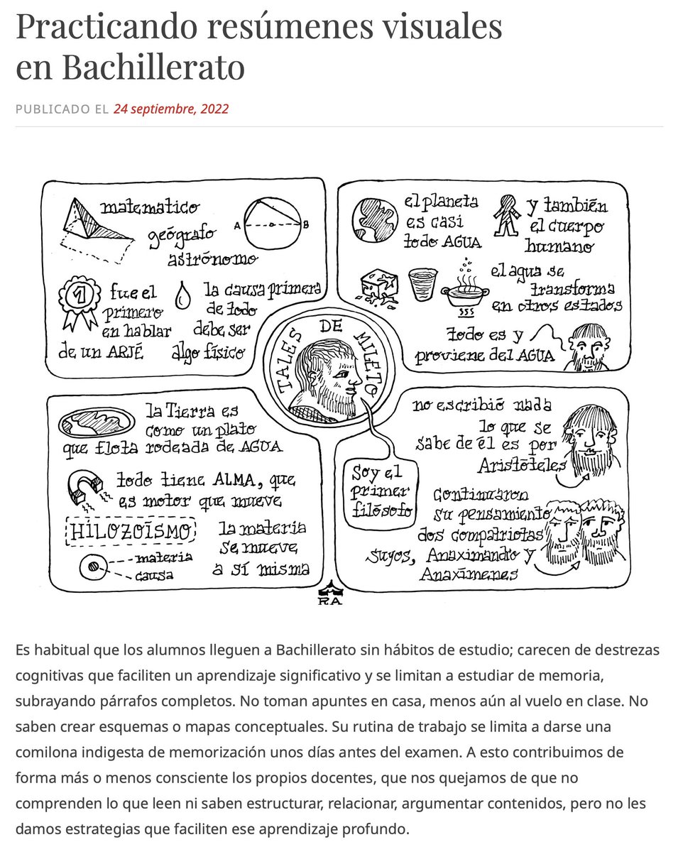 ramon_besonias's tweet photo. Por si os sirve, comparto el uso inicial que hago de la estrategia de #PensamientoVisual en mis clases de #Bachillerato 👉https://t.co/DQwE2lt5GQ #visualthinking #sketchnotes #ThinkingBasedLearning #TBL https://t.co/MM4F4aMtiF
