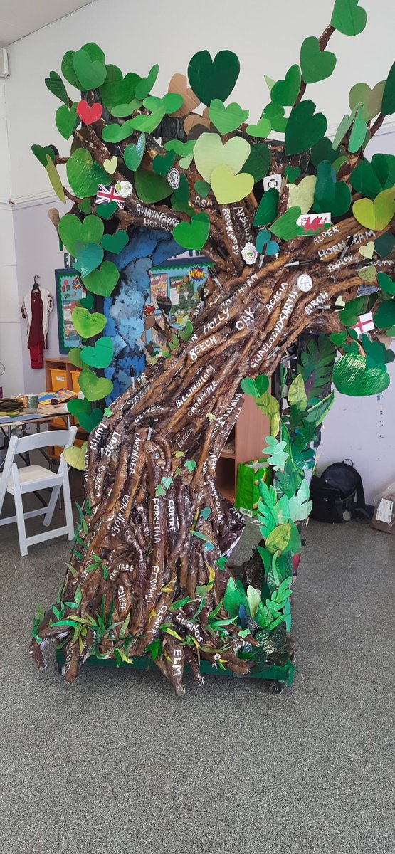 ICLeadership's tweet photo. Amazing community tree Co-produced with the students of the local school to engage the community to celebrate Gurnos @OUCymru #crosspollination #celebratinggurnos https://t.co/PEJ8NPBzbL