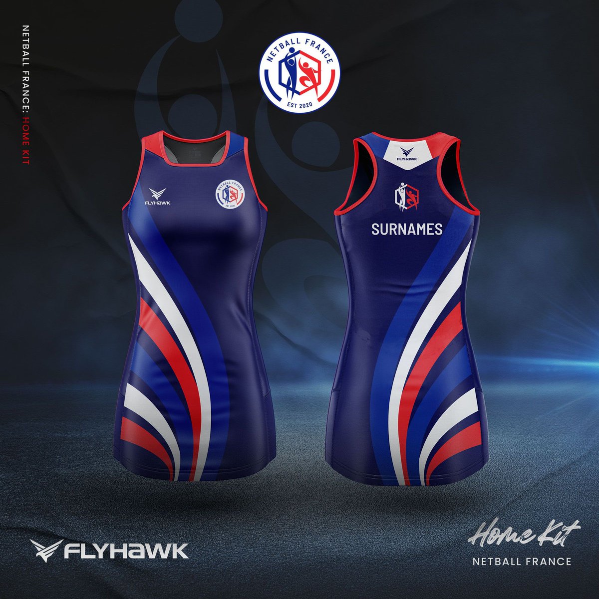 netballfrance's tweet image. Drumroll please…

Introducing the first-ever French national team dress, unveiled by winning designer Louise Fitzpatrick from LMML Netball whose concepts have been brought to life by our partners @FlyhawkNetball 

What a way to start the day at #CDFDN22!