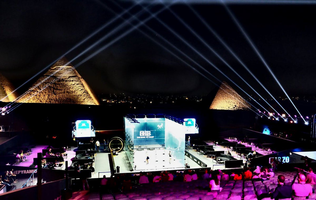 Vote4Squash (@vote4squash) on Twitter photo Great to have Thomas Bach and his IOC entourage at the Pyramids last night for the CIB Egyptian Open.
Disappointing that they left abruptly after just four points. Great to have Thomas Bach and his IOC entourage at the Pyramids last night for the CIB Egyptian Open.
Disappointing that they left abruptly after just four points.