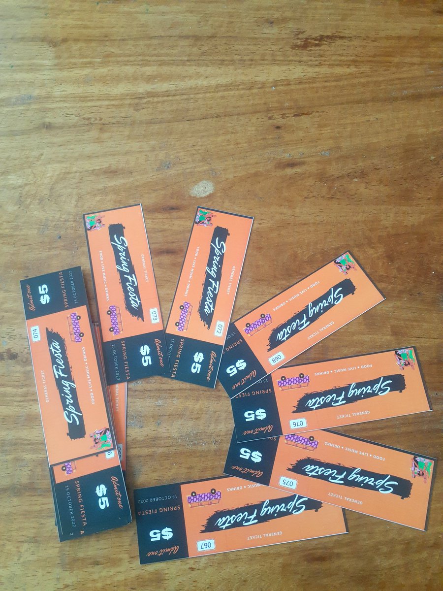 I'm selling tickets to <a href="/iammjsings/">MJ Sings</a> 's Spring Fiesta Concert in collaboration with <a href="/dabthree_events/">Dab Three Events</a>  going only for 5USD. If you want one or two or three😂 I'm available to deliver to you around Byo Cbd daily in town! 🔥
#MJSings #SpringFiesta #supportlocal